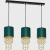 Lampa wisząca ALMERIA GREEN/GOLD 3xE27 MLP64500 Milagro