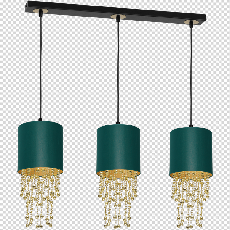 Lampa wisząca ALMERIA GREEN/GOLD 3xE27 MLP64500 Milagro