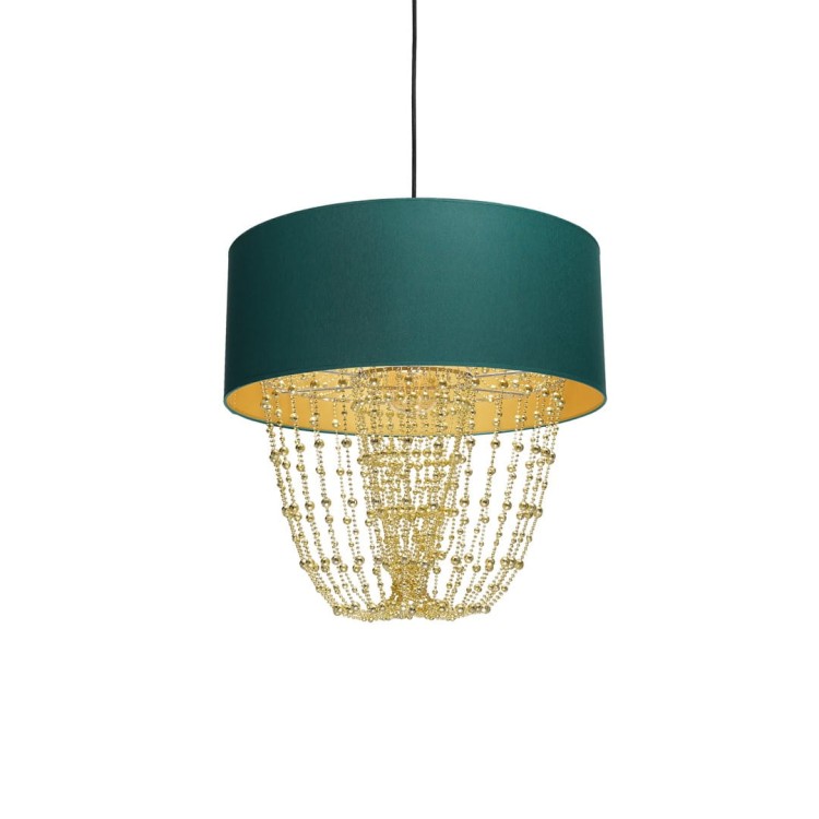 Lampa wisząca ALMERIA GREEN/GOLD 1xE27 MLP6452 Milagro