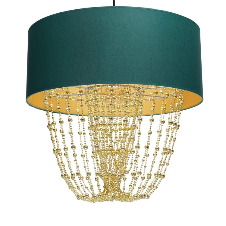 Lampa wisząca ALMERIA GREEN/GOLD 1xE27 MLP6452 Milagro