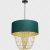 Lampa wisząca ALMERIA GREEN/GOLD 1xE27 MLP6452 Milagro