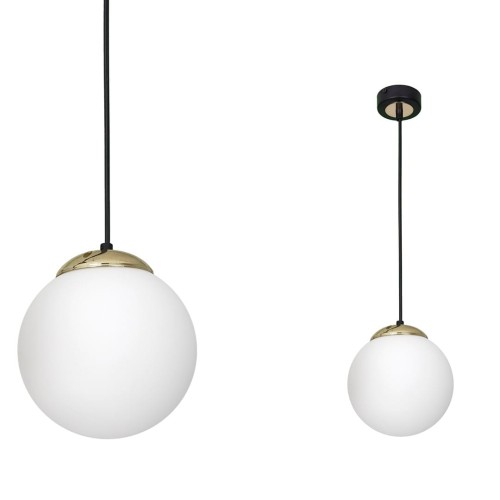 Lampa wisząca SPARTA BLACK / GOLD 1xE27 MLP6495 Milagro