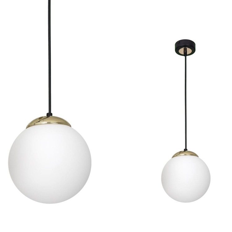 Lampa wisząca SPARTA BLACK / GOLD 1xE27 MLP6495 Milagro