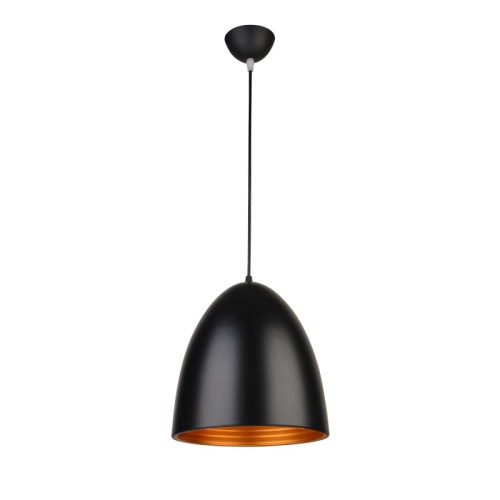 Lampa sufitowa wisząca DIGNA Kobi KRDA metalowa czarna ze złotym