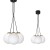 Lampa wisząca SPARTA BLACK / GOLD 3xE14 MLP6499 Milagro