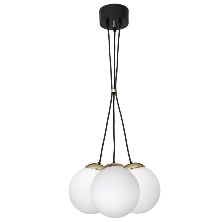 Lampa wisząca SPARTA BLACK / GOLD 3xE14 MLP6499 Milagro