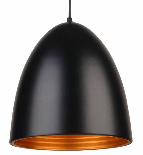 Lampa sufitowa wisząca DIGNA Kobi KRDA metalowa czarna ze złotym