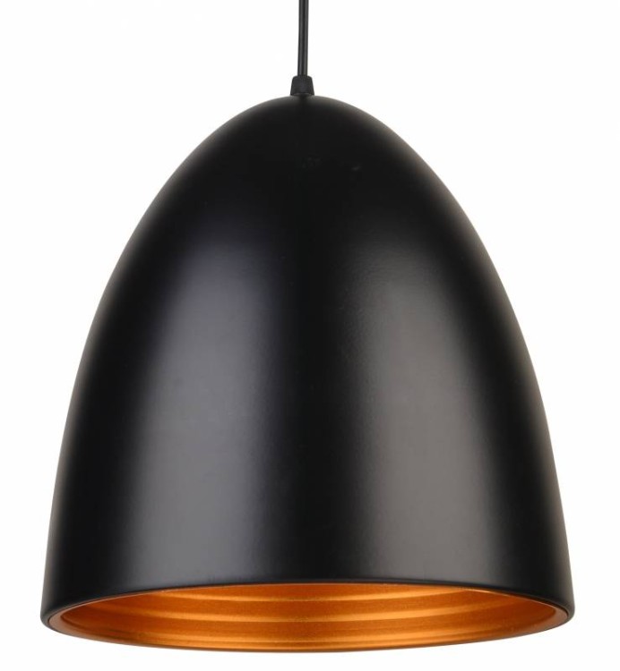 Lampa sufitowa wisząca DIGNA Kobi KRDA metalowa czarna ze złotym