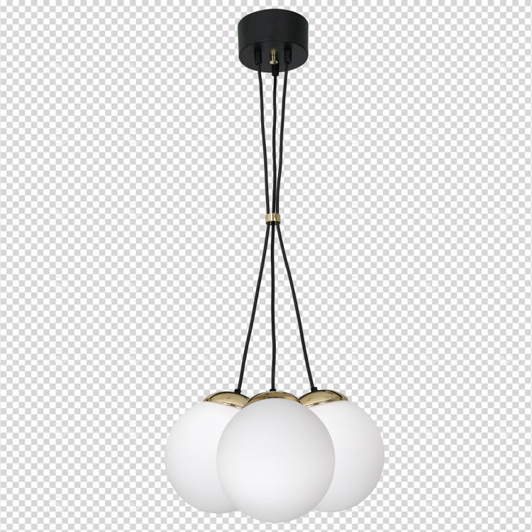 Lampa wisząca SPARTA BLACK / GOLD 3xE14 MLP6499 Milagro