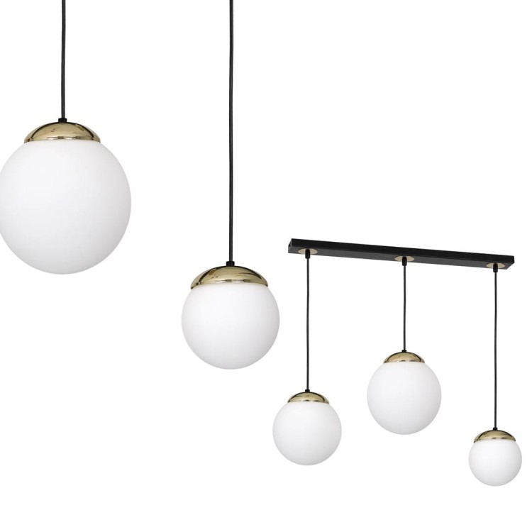 Lampa wisząca SPARTA BLACK / GOLD 3xE14 MLP6500 Milagro