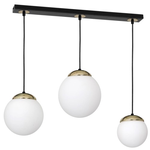 Lampa wisząca SPARTA BLACK / GOLD 3xE14 MLP6500 Milagro