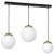 Lampa wisząca SPARTA BLACK / GOLD 3xE14 MLP6500 Milagro