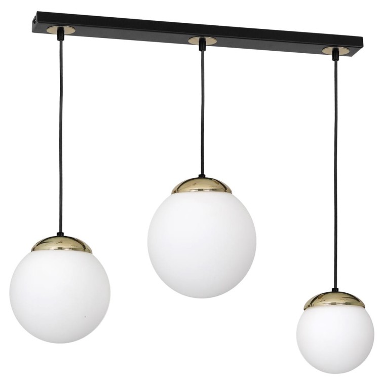 Lampa wisząca SPARTA BLACK / GOLD 3xE14 MLP6500 Milagro