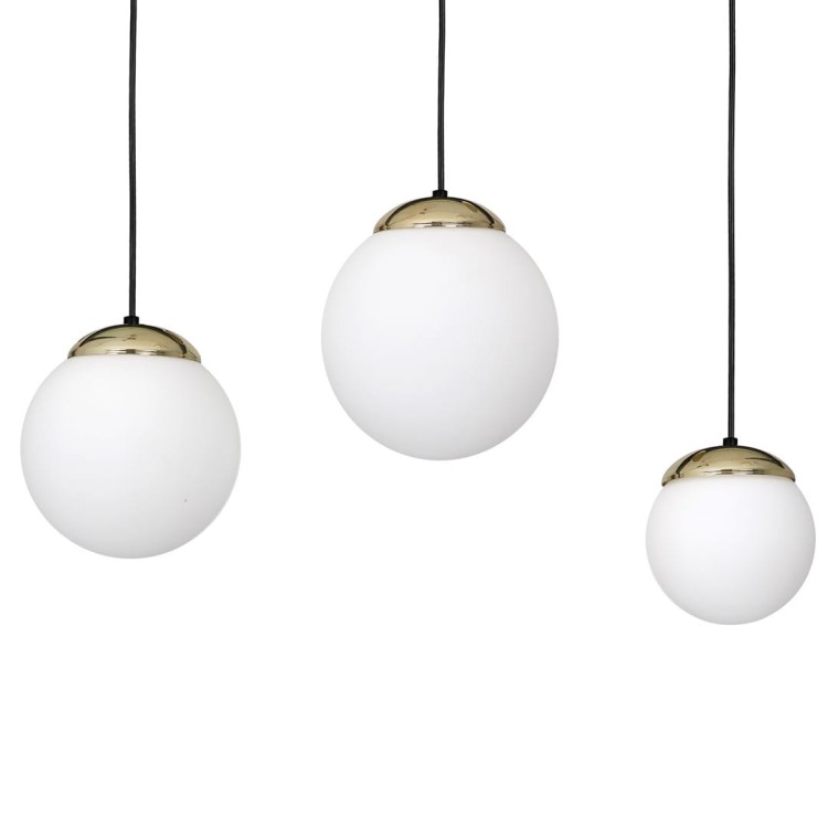 Lampa wisząca SPARTA BLACK / GOLD 3xE14 MLP6500 Milagro