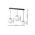 Lampa wisząca SPARTA BLACK / GOLD 3xE14 MLP6500 Milagro