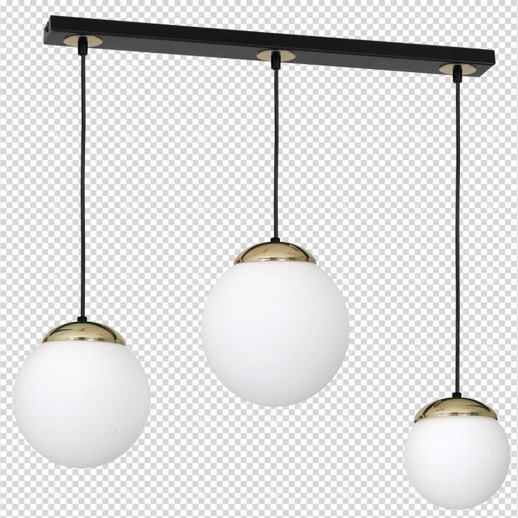 Lampa wisząca SPARTA BLACK / GOLD 3xE14 MLP6500 Milagro