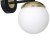 Kinkiet SPARTA BLACK / GOLD 1xE14 MLP6512 Milagro