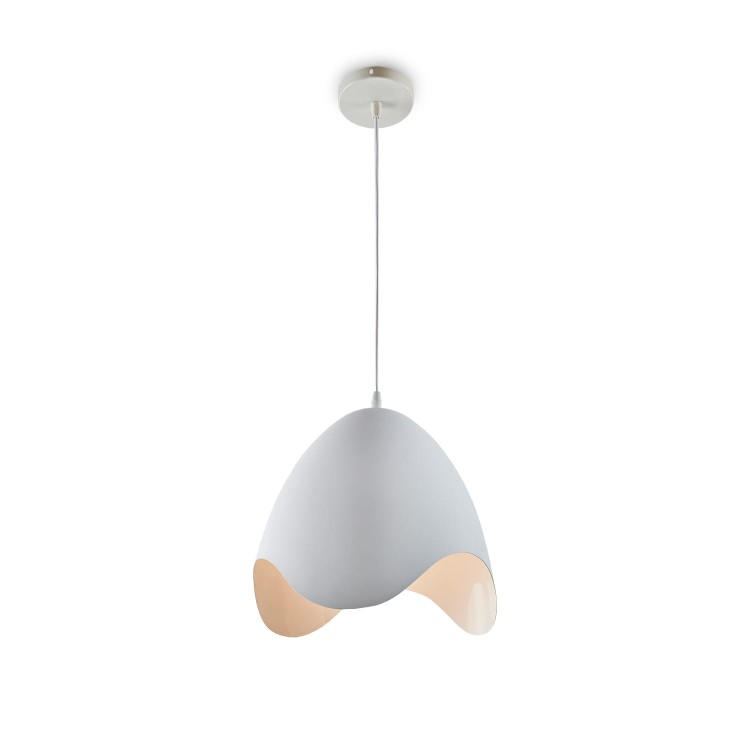 Lampa sufitowa wisząca Industrialna ONDA Kobi KROAW Loft nowoczesna metalowa biała pojedyncza
