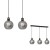 Lampa wisząca OMEGA BLACK/GOLD 3xE27 MLP6531 Milagro