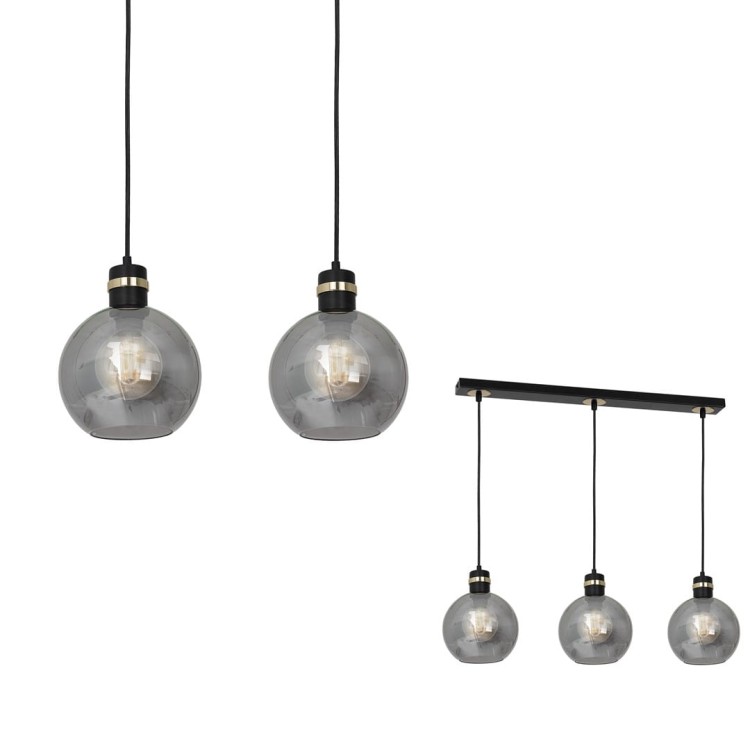 Lampa wisząca OMEGA BLACK/GOLD 3xE27 MLP6531 Milagro