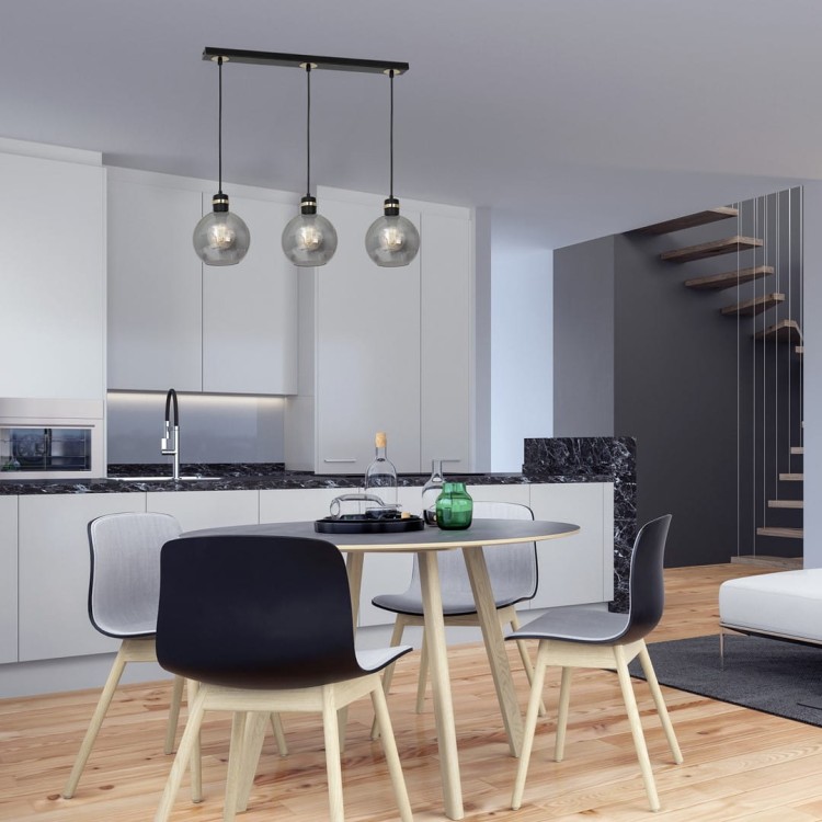 Lampa wisząca OMEGA BLACK/GOLD 3xE27 MLP6531 Milagro
