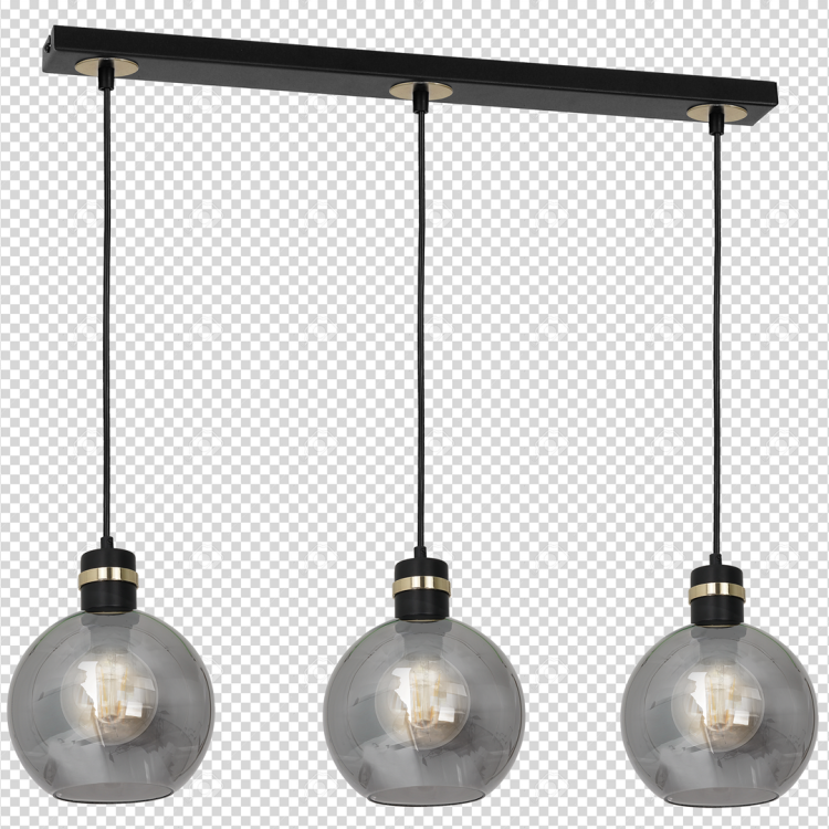 Lampa wisząca OMEGA BLACK/GOLD 3xE27 MLP6531 Milagro