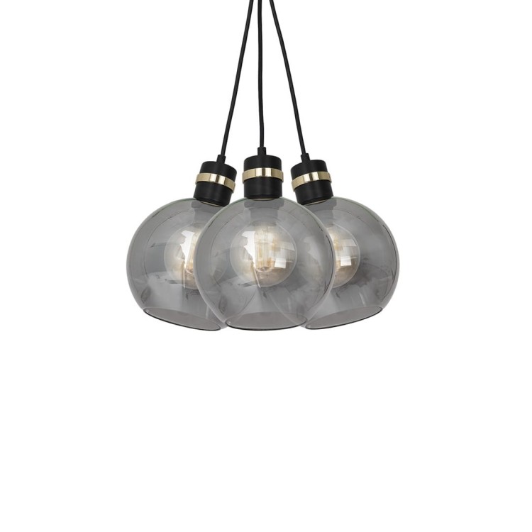 Lampa wisząca OMEGA BLACK/GOLD 3xE27 MLP6532 Milagro