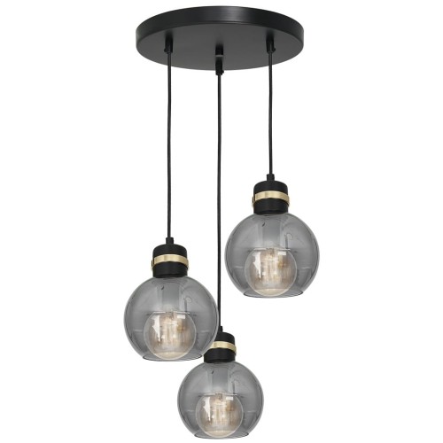 Lampa wisząca OMEGA BLACK/GOLD 3xE27 MLP6533 Milagro