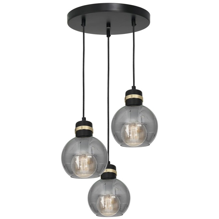 Lampa wisząca OMEGA BLACK/GOLD 3xE27 MLP6533 Milagro