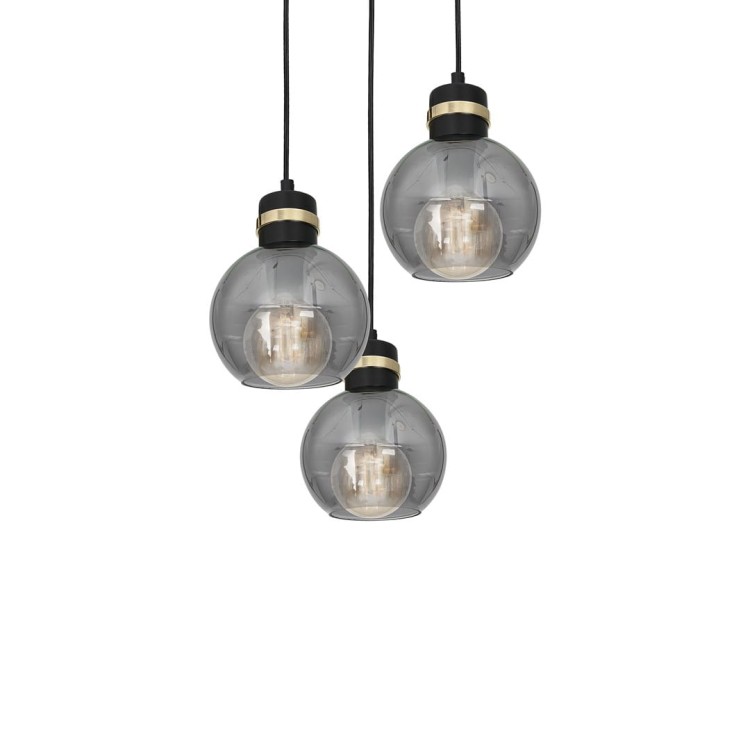 Lampa wisząca OMEGA BLACK/GOLD 3xE27 MLP6533 Milagro