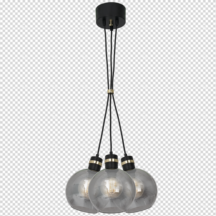 Lampa wisząca OMEGA BLACK/GOLD 3xE27 MLP6533 Milagro