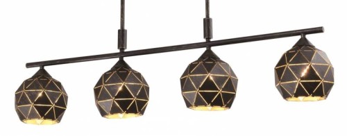 Lampa sufitowa wisząca Industrialna CRISTAL 4 Kobi KRCL4 Loft nowoczesna metalowa czarna