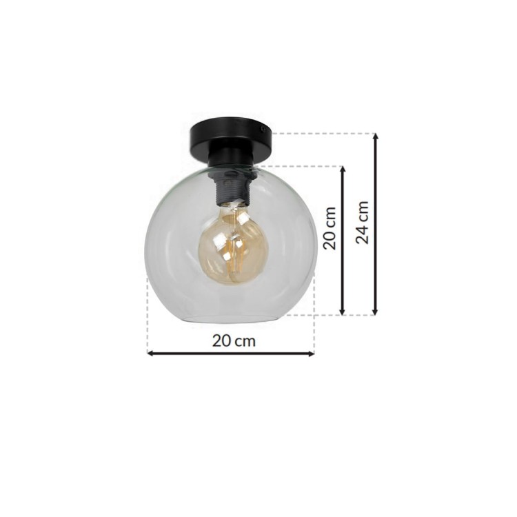 Lampa sufitowa SOFIA CLEAR 1xE27 MLP6573 Milagro
