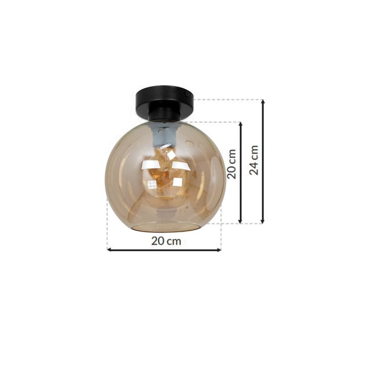 Lampa sufitowa SOFIA AMBER 1xE27 MLP6575 Milagro