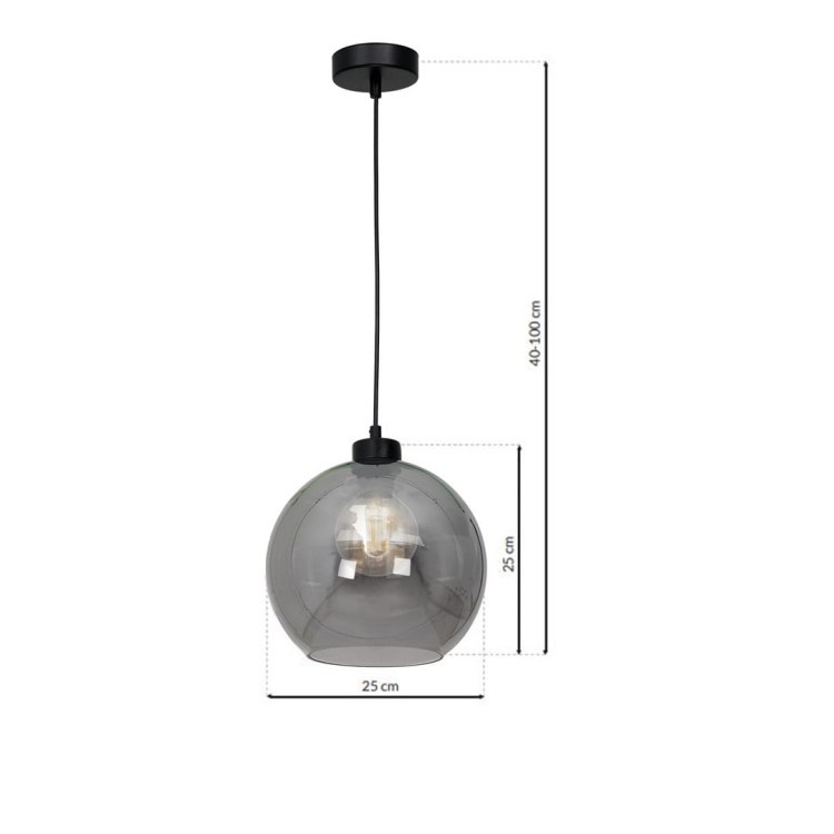 Lampa wisząca SOFIA SMOKED 1xE27 MLP6577 Milagro