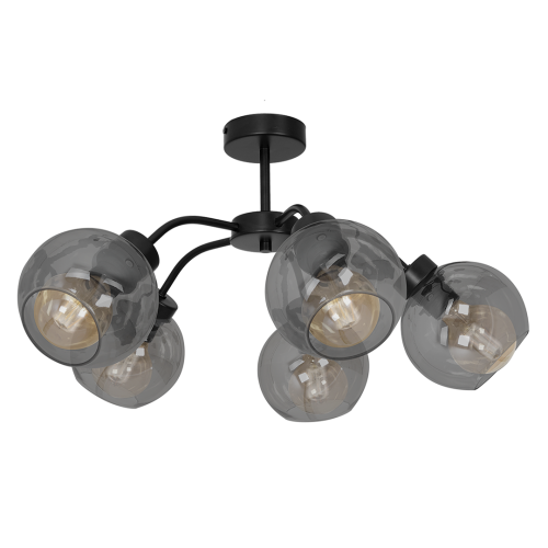 Lampa sufitowa SOFIA SMOKED 5xE27 MLP6597 Milagro
