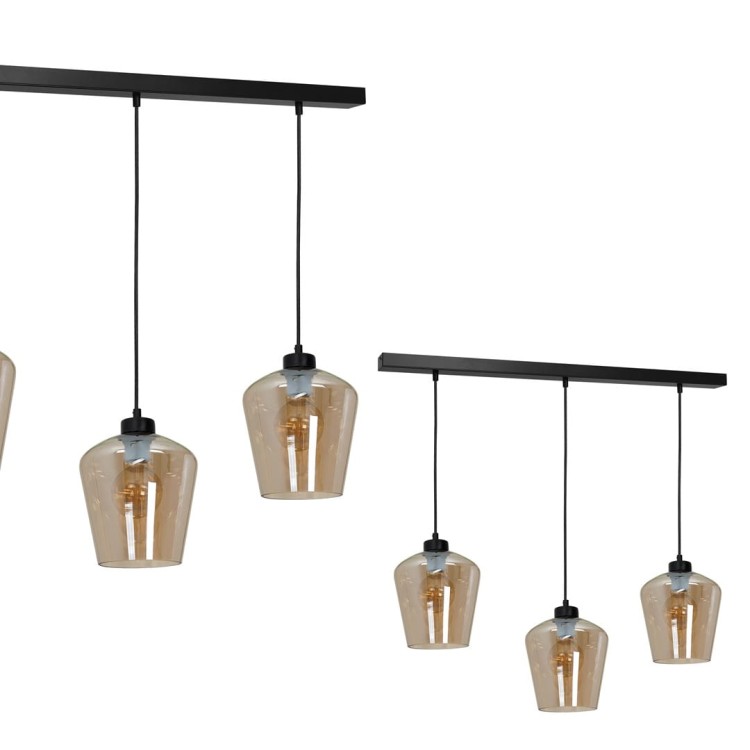 Lampa wisząca SANTIAGO AMBER 3xE27 MLP6610 Milagro