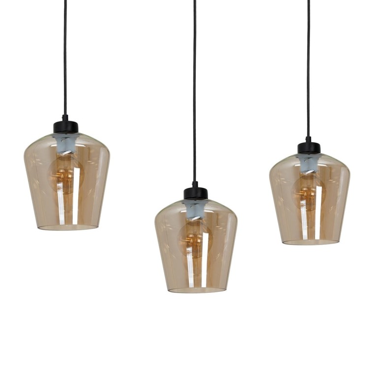 Lampa wisząca SANTIAGO AMBER 3xE27 MLP6610 Milagro