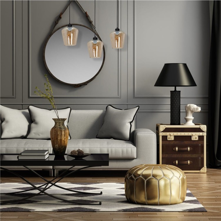 Lampa wisząca SANTIAGO AMBER 3xE27 MLP6610 Milagro