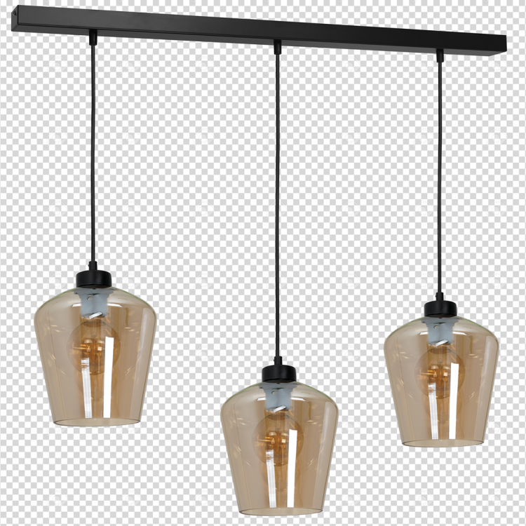 Lampa wisząca SANTIAGO AMBER 3xE27 MLP6610 Milagro