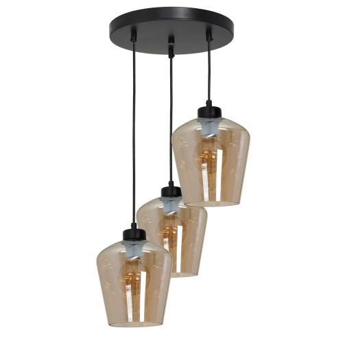 Lampa wisząca SANTIAGO AMBER 3xE27 MLP6613 Milagro