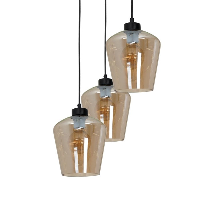Lampa wisząca SANTIAGO AMBER 3xE27 MLP6613 Milagro