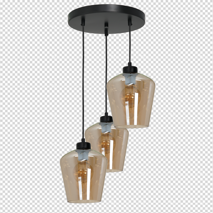 Lampa wisząca SANTIAGO AMBER 3xE27 MLP6613 Milagro