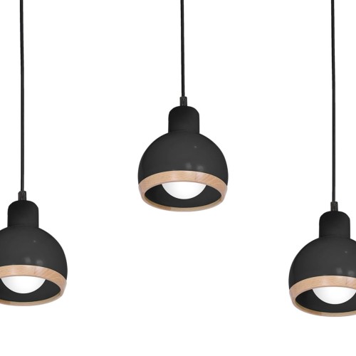 Lampa wisząca OVAL BLACK 3xE27 MLP7046 Milagro