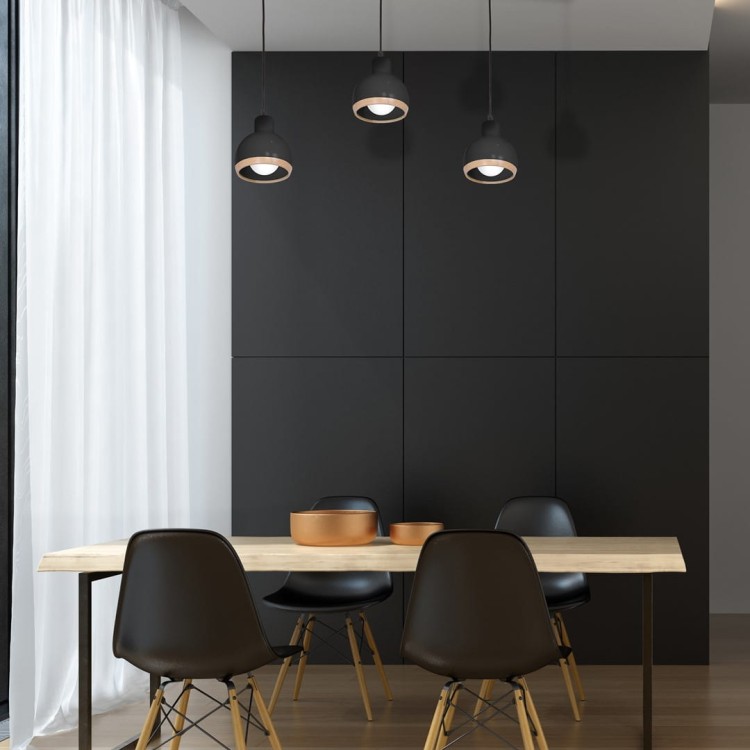 Lampa wisząca OVAL BLACK 3xE27 MLP7046 Milagro