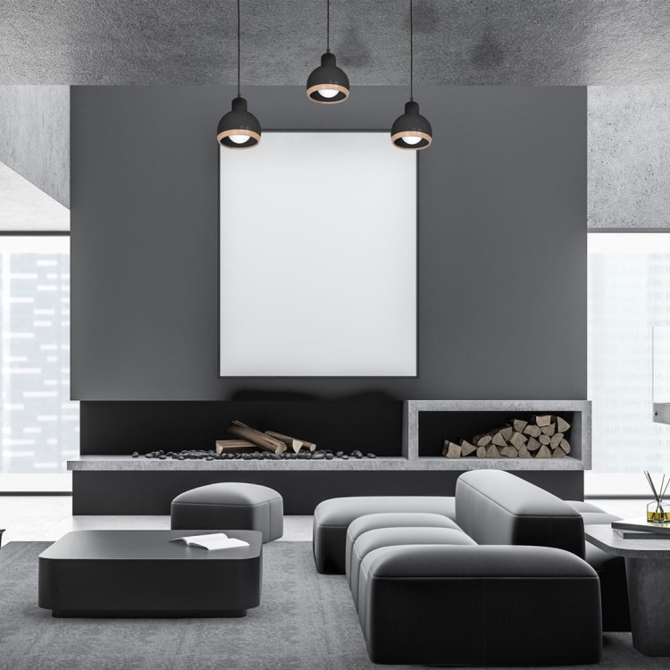 Lampa wisząca OVAL BLACK 3xE27 MLP7046 Milagro