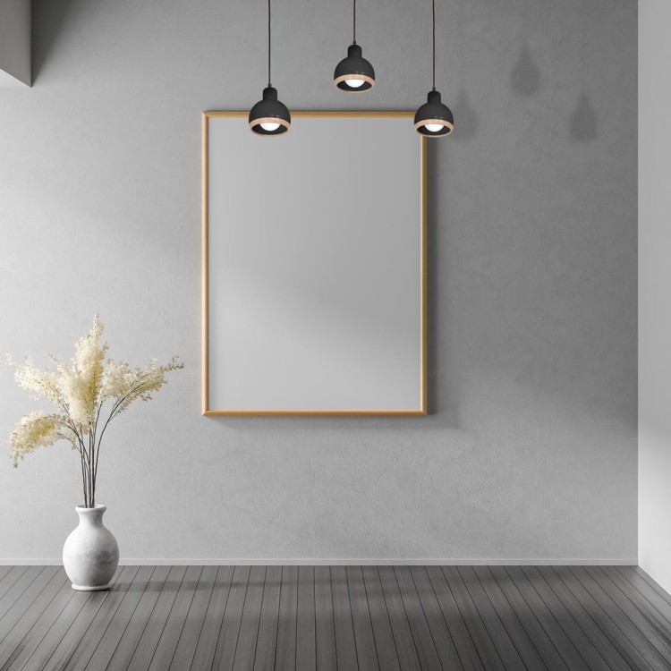 Lampa wisząca OVAL BLACK 3xE27 MLP7046 Milagro