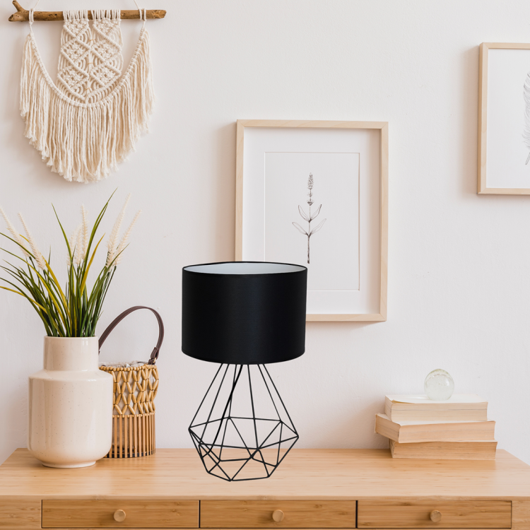 Lampka nocna BASKET BLACK 1xE27 MLP7201 Milagro