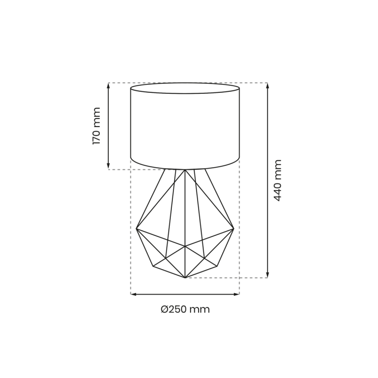 Lampka nocna BASKET GRAY 1xE27 MLP7202 Milagro