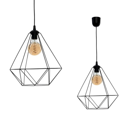 Lampa wisząca BASKET BLACK 1xE27 MLP7214 Milagro